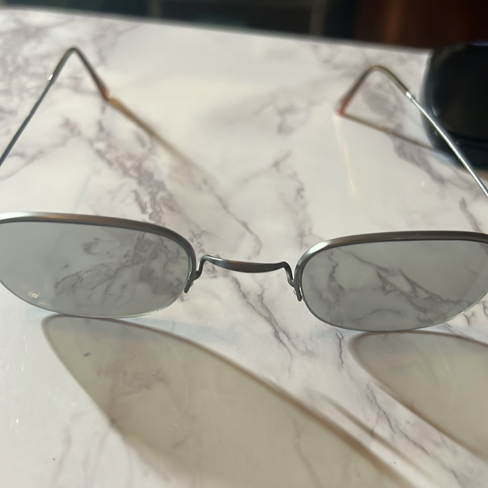 LUNOR String Oval Half-Rim Lens Sunglasses Made in Germany